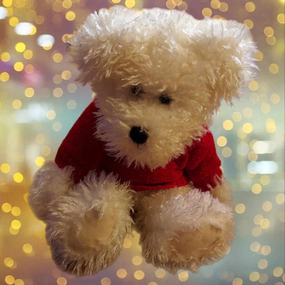 Vintage 1980's Boyd's Bear Juliet's Bear love White 12" Plush fully Jointed - Picture 2 of 11